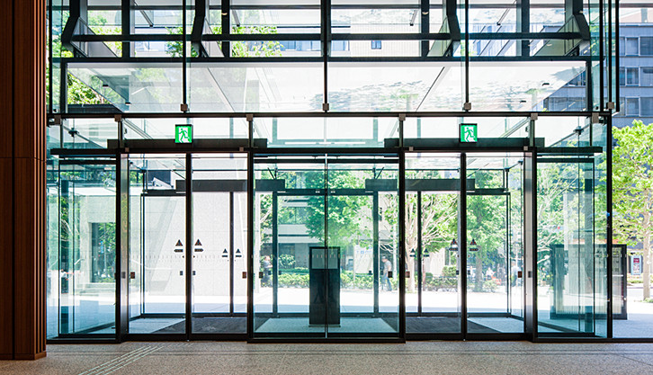 Entrance to the building